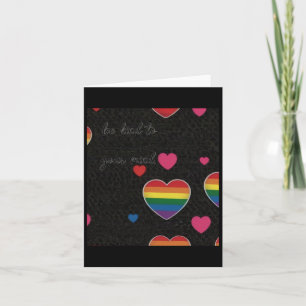 Be Kind To Your Mind Rainbow Hearts Sticker Card
