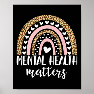Be Kind To Your Mind Rainbow Mental Health Problem Poster
