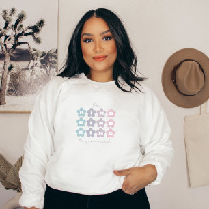 Be Kind to Your mind Retro Flowers French Grey Sweatshirt