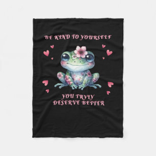Be Kind To Yourself Sticker Fleece Blanket