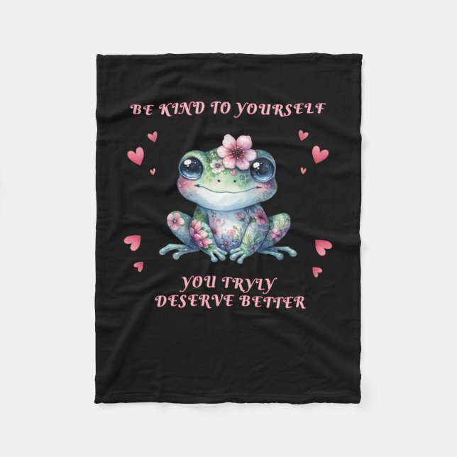 Be Kind To Yourself Sticker  Fleece Blanket (Front)
