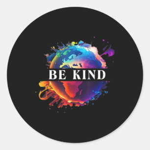 Be Kind With Mother Earth Environmental Protection Classic Round Sticker