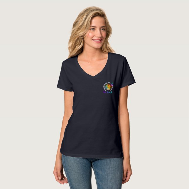 Be Kind | Women V-Neck T-Shirt (Front Full)