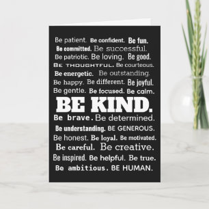 Be Kind Word Cloud Thank You Card
