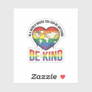 Be Kind World Heart Rainbow Vector T-Shirt Design_