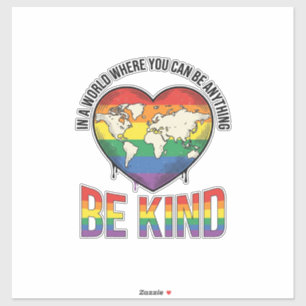 Be Kind World Heart Rainbow Vector T-Shirt Design_