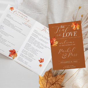 Be Leaf In Love Fall Wedding Ceremony Program