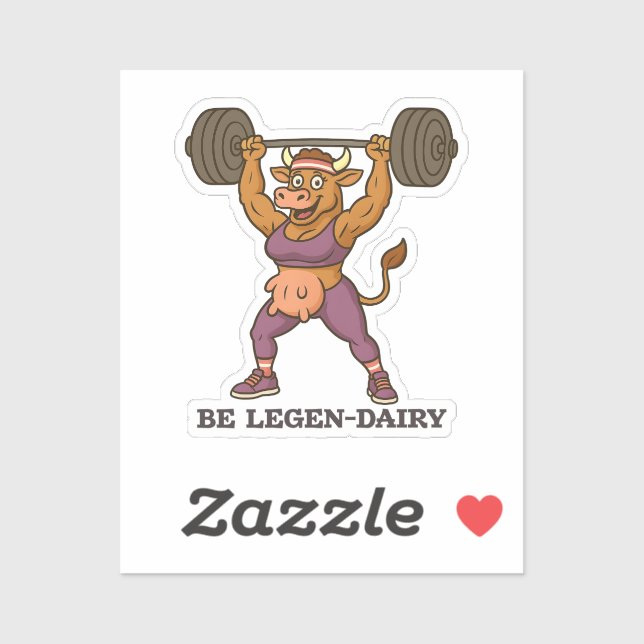 Be Legen-Dairy – Funny Cow Weightlifting Gym (Sheet)