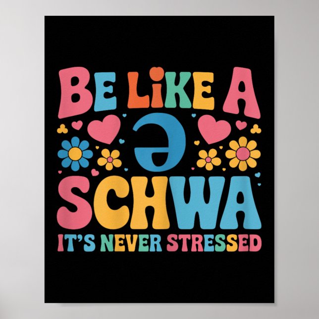 Be Like A Schwa Its Never Stressed Science Of Read Poster (Front)