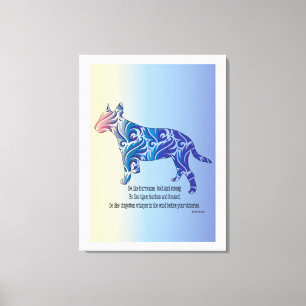 Be like hurricane and tiger BULL TERRIER art Canvas Print