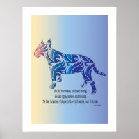 Be like hurricane and tiger BULL TERRIER art