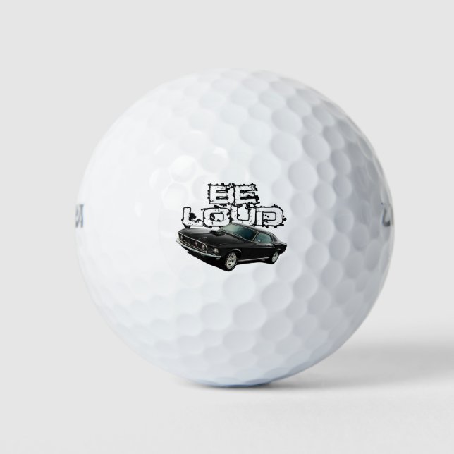 be loud mustang golf balls (Front)