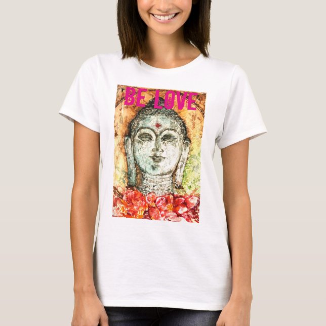 Be Love Buddha Art Flowy Off Shoulder Shirt (Front)