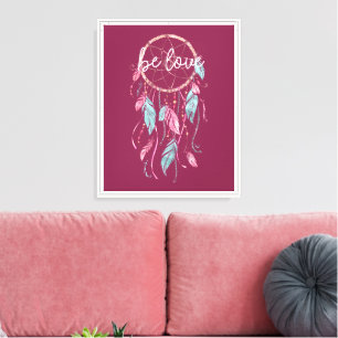 Be Love Dream Catcher Canvas Print