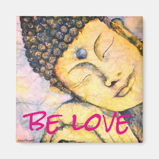 Be Love Zen Buddha Watercolor Art Magnet