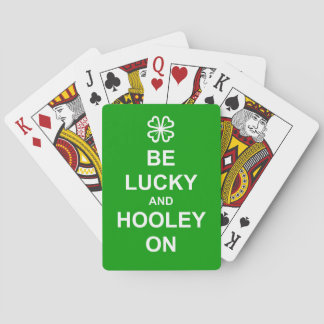 'Be Lucky and Hooley On' playing cards