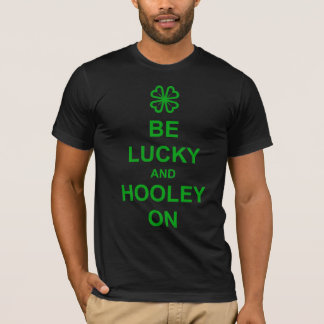 'Be Lucky' Green t-shirt American apparel black