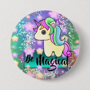 Be Magical Unicorn in Galaxy of Stars 7.5 Cm Round Badge