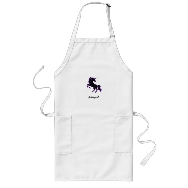 Be Magical Unicorn Long Apron (Front)