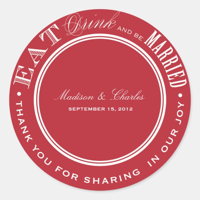 & BE MARRIED | FAVOR STICKERS (Front)
