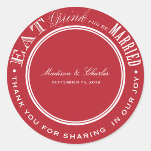 & BE MARRIED   FAVOR STICKERS