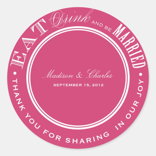 & BE MARRIED | FAVOR STICKERS (Front)
