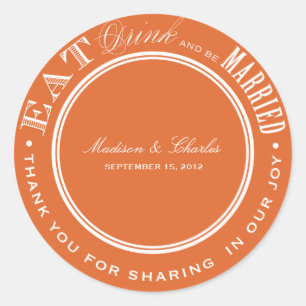 & BE MARRIED   FAVOR STICKERS