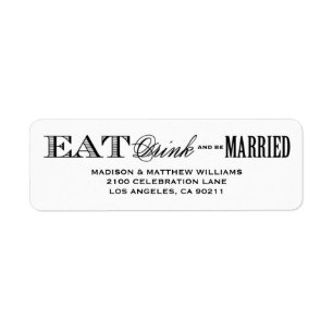 Be Married Return Address Label