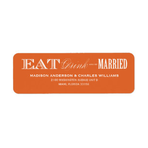 & BE MARRIED   RETURN ADDRESS LABELS