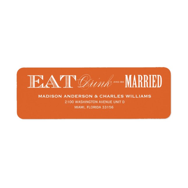 & BE MARRIED | RETURN ADDRESS LABELS (Front)