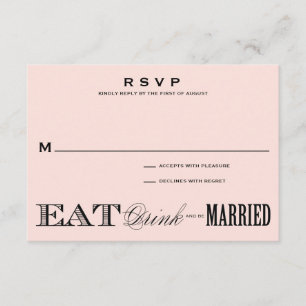 & BE MARRIED RSVP 3.5 x 5 Card
