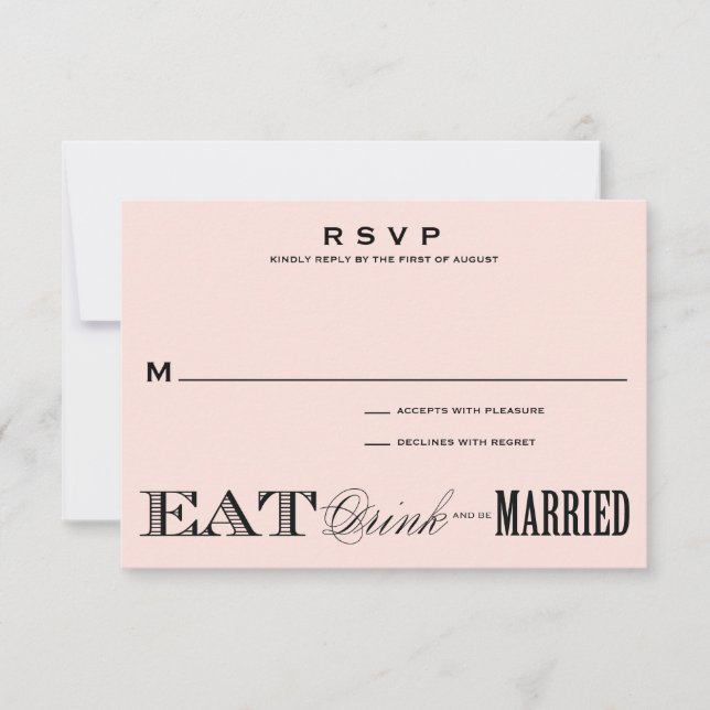 & BE MARRIED | RSVP 3.5 x 5 Card (Front)
