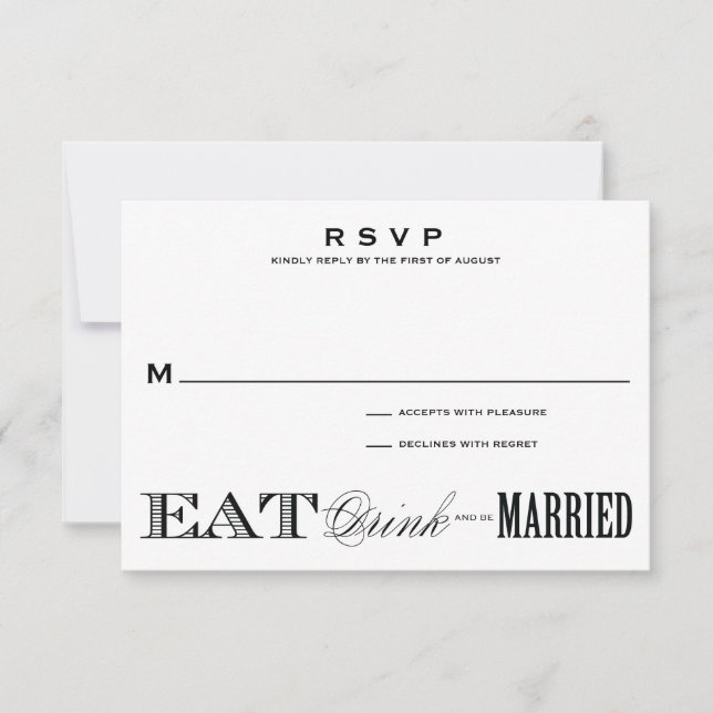 & BE MARRIED | RSVP 3.5 x 5 Card (Front)