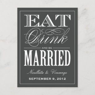 BE MARRIED   SAVE THE DATE ANNOUNCEMENT POSTCARD