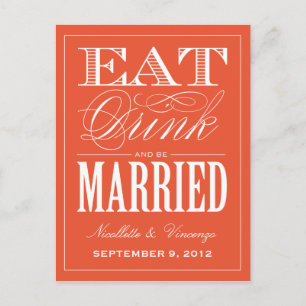 BE MARRIED   SAVE THE DATE ANNOUNCEMENT POSTCARD