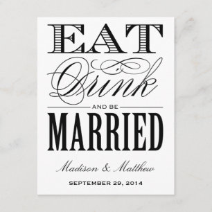 Be Married Save the Date Postcard