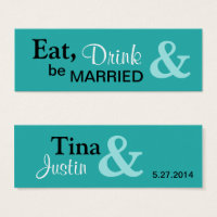 Be Married Small Favour Tag - Aqua