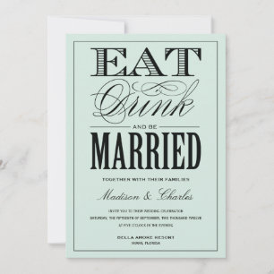 & BE MARRIED WEDDING INVITATION