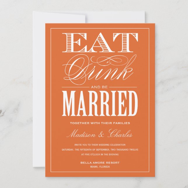 & BE MARRIED | WEDDING INVITATION (Front)