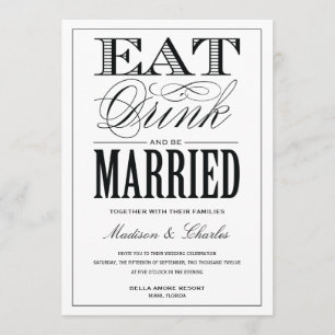 & BE MARRIED WEDDING INVITATION