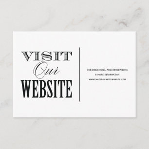 & BE MARRIED WEDDING WEBSITE CARD