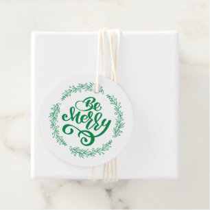 Be Merry Add Your Name Favour Tags