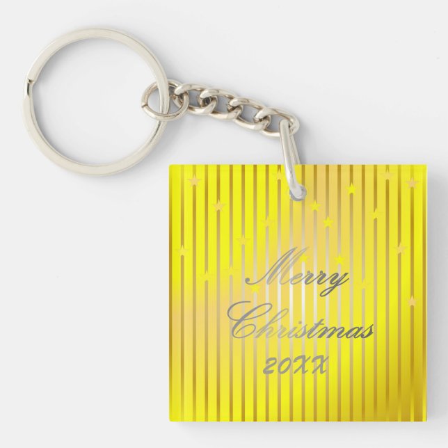 Be Merry and Shine Bright Acrylic Keychain (Front)