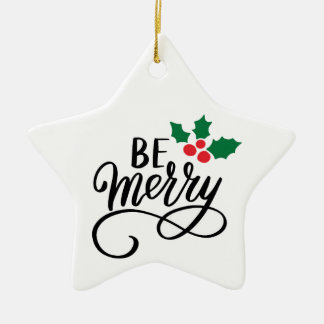 Be Merry Ceramic Tree Decoration