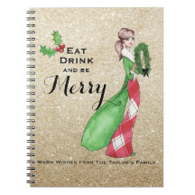 Be Merry Christmas holiday notebook 