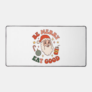 Be Merry Eat Good Christmas Santa Soda Candy Cane Desk Mat
