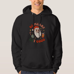 Be Merry Eat Good Christmas Santa Soda Candy Cane Hoodie