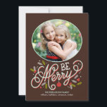 Be Merry Holiday Photo Cards<br><div class="desc">Celebrate the season with this modern and stylish holiday card from Berry Berry Sweet. Visit WWW.BERRYBERRYSWEET.COM for more of our stylish holiday collections.</div>