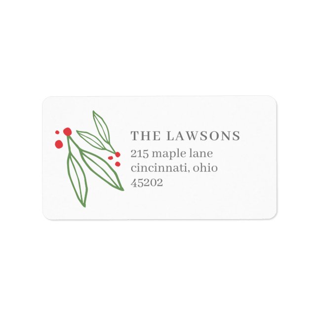 Be Merry Holiday Return Address Label (Front)