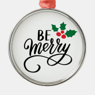 Be Merry Metal Tree Decoration